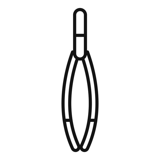 El icono de las pinzas de uñas que representa la herramienta de manicura y pedicura