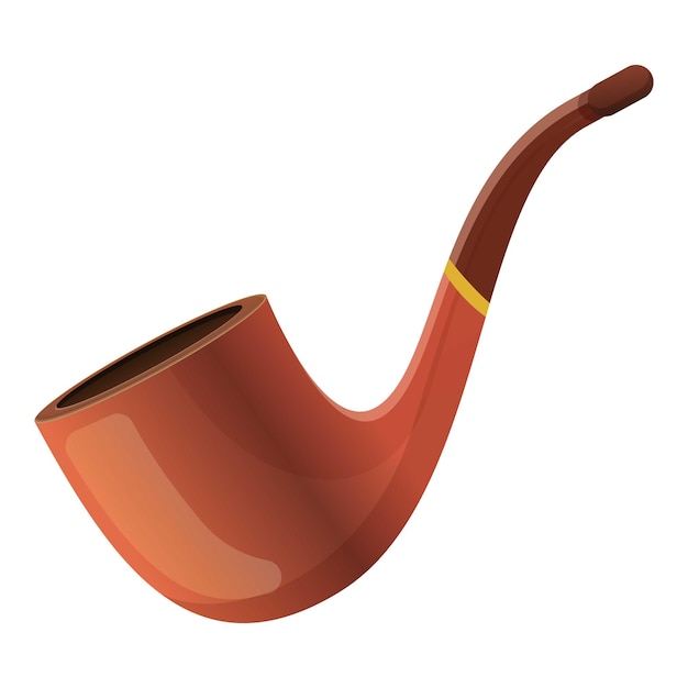Icono de pipa de fumar de estilo de vida Caricatura de icono de vector de pipa de fumar de estilo de vida para diseño web aislado sobre fondo blanco