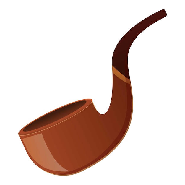 Icono de pipa de fumar retro Caricatura de icono de vector de pipa de fumar retro para diseño web aislado sobre fondo blanco