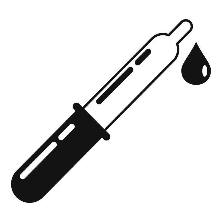 Vector icono de pipeta para el cuidado de los ojos ilustración simple del icono de vector de pipeta para el cuidado de los ojos para diseño web aislado sobre fondo blanco