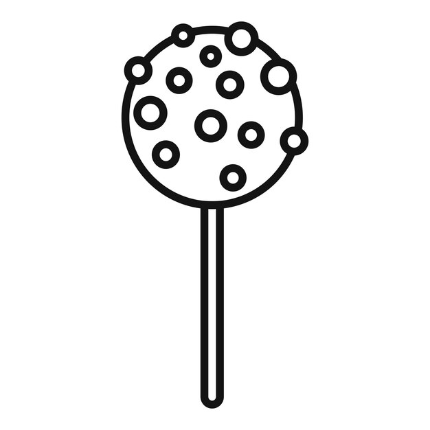 Icono de piruleta redonda con salpicaduras que muestra dulces
