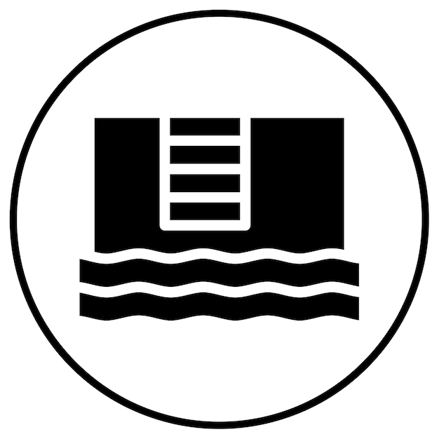 El icono de la piscina de masaje