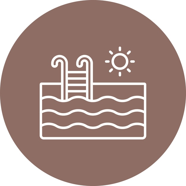 El icono de la piscina