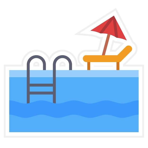El icono de la piscina