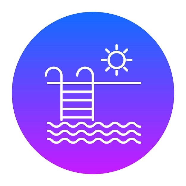 El icono de la piscina
