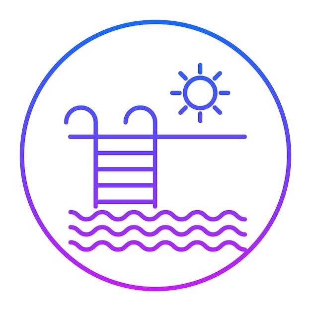 El icono de la piscina