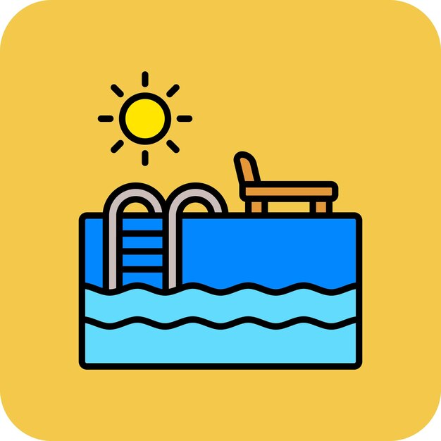 El icono de la piscina