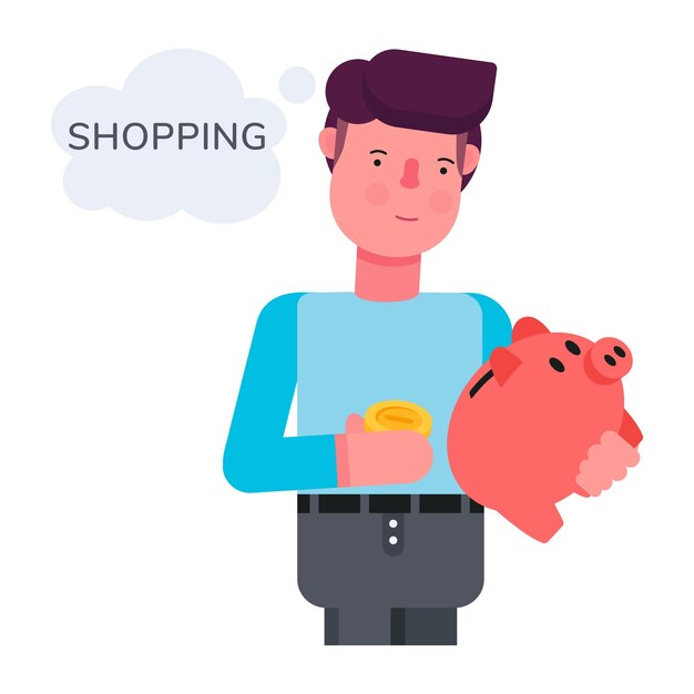 El icono del piso de compras de ensueño premium