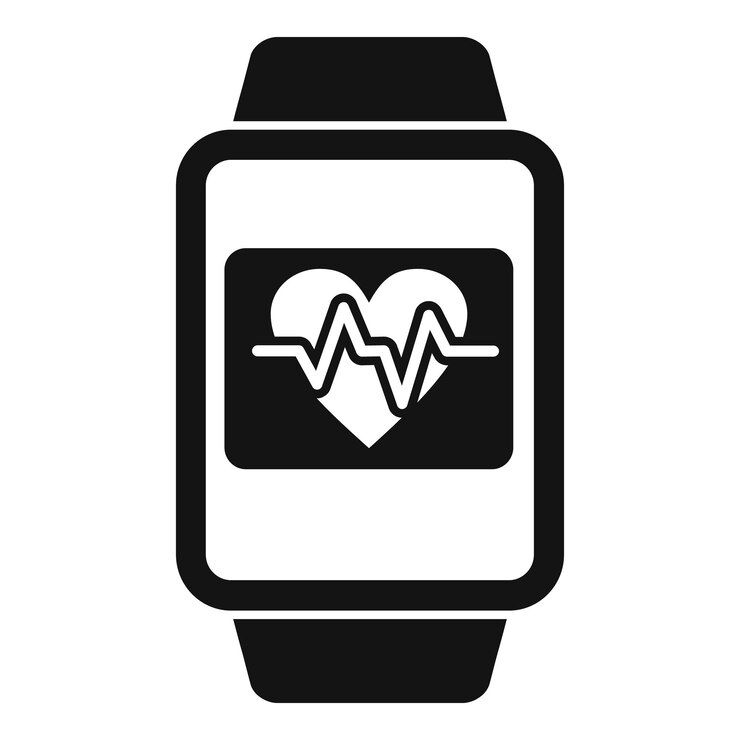 Vector ícono de pista de datos del corazón vector simple datos deportivos del sistema