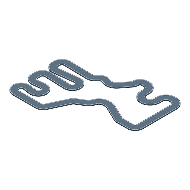 Icono de pista deportiva vector isométrico Carrera de coches Pista de carretera