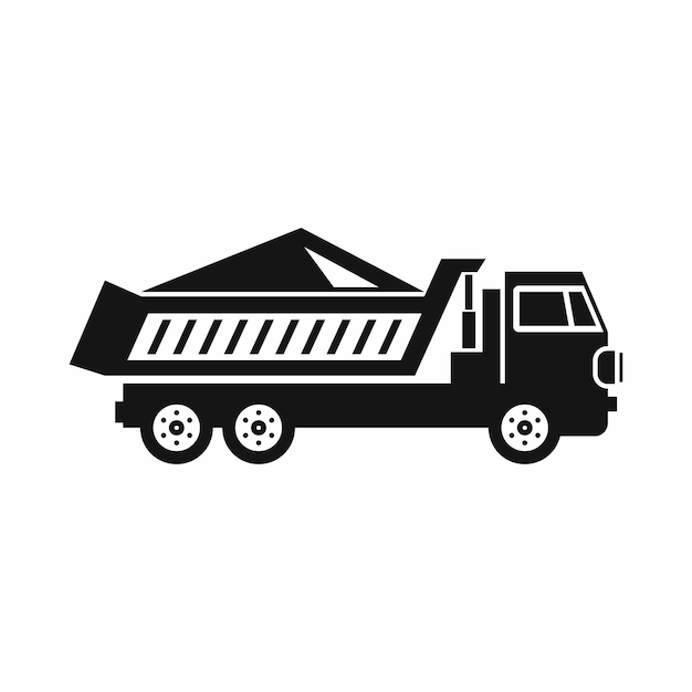 Icono de pista de descarga en estilo simple en una ilustración de vector de fondo blanco