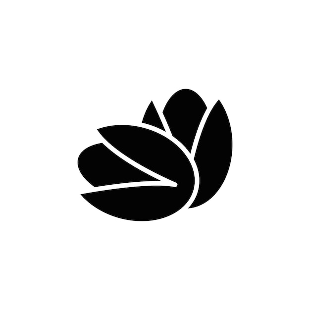 Ícono de pistacho Ilustración de línea delgada plana vectorial