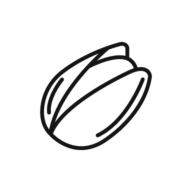 Icono de pistacho Vector plano aislado en el contorno
