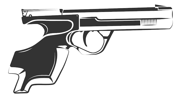 Vector icono de pistola. arma de fuego. signo de pistola