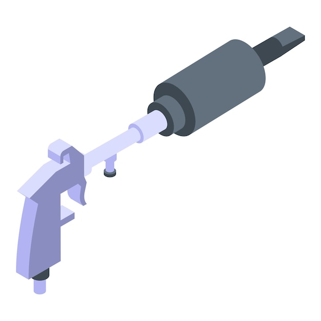 Icono de pistola de espuma de poliuretano Isométrico de icono de vector de pistola de espuma de poliuretano para diseño web aislado sobre fondo blanco
