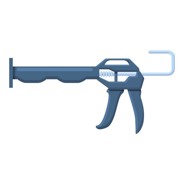 Icono de pistola de masilla de silicona impermeable Caricatura de icono de vector de pistola de masilla de silicona impermeable para diseño web aislado sobre fondo blanco