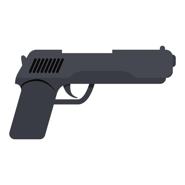 Icono de pistola de la policía Icono vectorial de pistolas de la policía para el diseño web aislado en fondo blanco