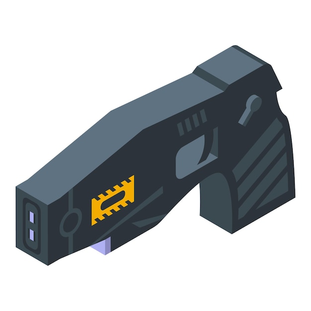 Icono de pistola Taser Isométrico de icono de vector de pistola Taser para diseño web aislado sobre fondo blanco