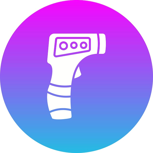 El icono de la pistola del termómetro