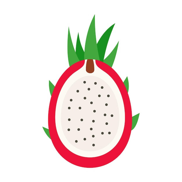 Icono de pitaya cortada Ilustración plana del icono de vector de pitaya cortada para diseño web