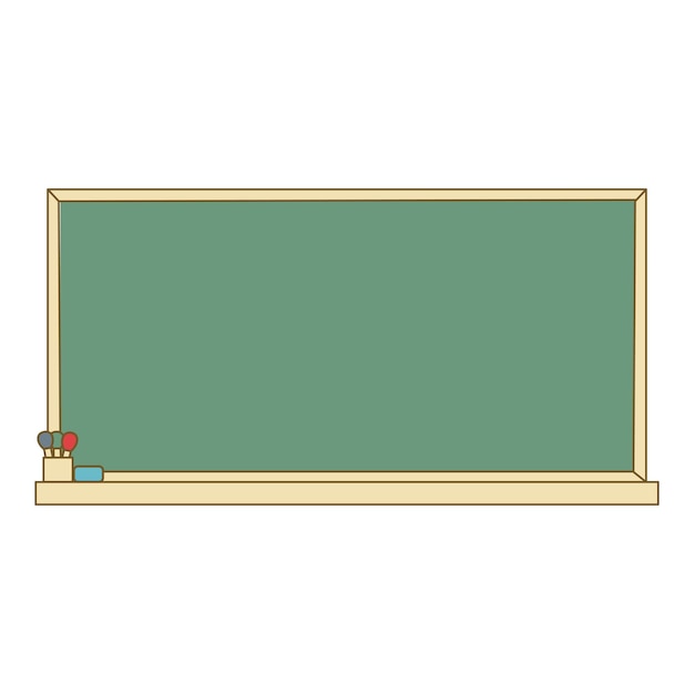 Icono de la pizarra de la escuela Ilustración plana de la pizara de la escuela Icono de las pizarras de la escuela Educación escolar