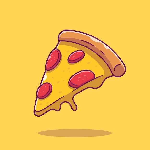 Icono de pizza Colección de comida rápida. Icono de comida aislado