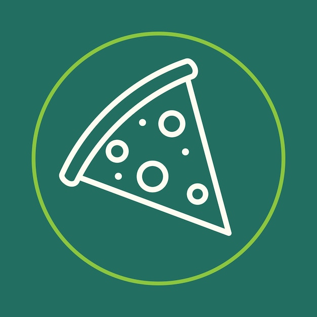 El icono de la pizza de moda la ilustración vectorial abstracta magistral el trabajo de arte colorido el diseño hermoso