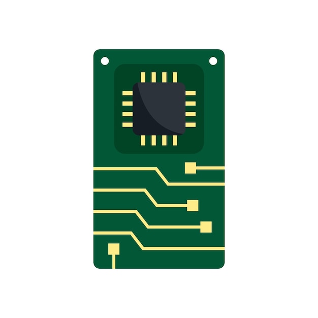 Icono de la placa base del teléfono Ilustración plana del icono de vector de la placa base del teléfono aislado sobre fondo blanco
