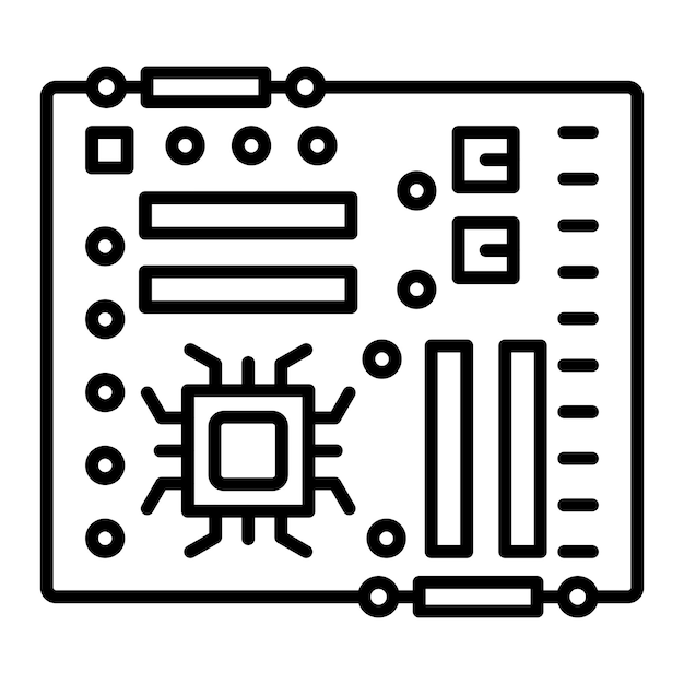 Vector icono de la placa base