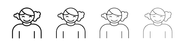 Icono de placer Conjunto de símbolos de señales de contorno