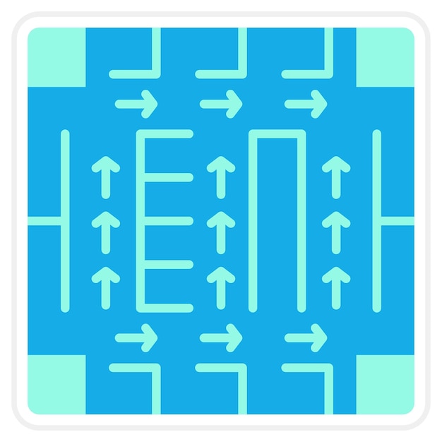 Vector icono del plan de evacuación