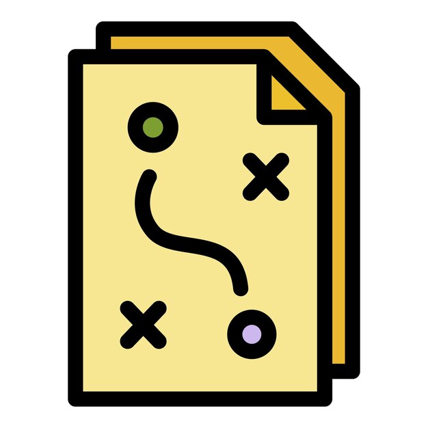 Icono del plan de integridad Contorno del plan de integralidad Icono vectorial de color plano aislado