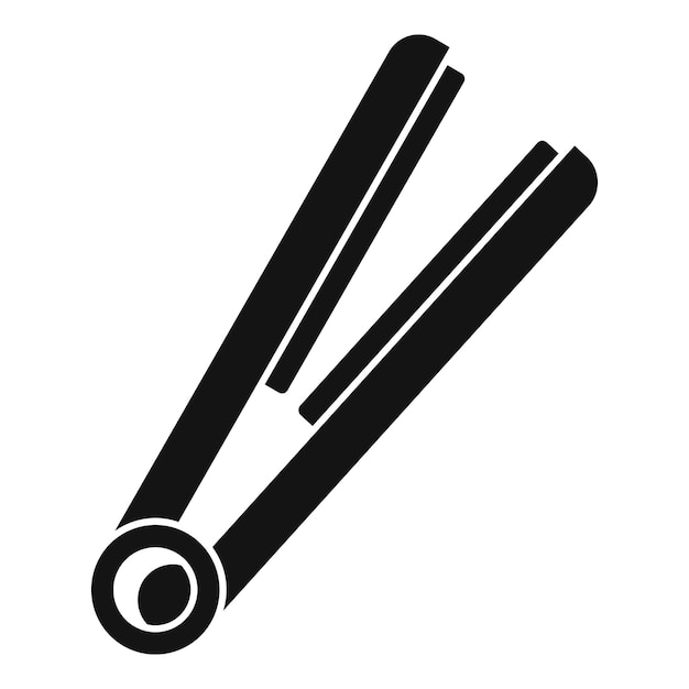 Icono de plancha de pelo estilista Ilustración simple del icono de vector de plancha de pelo estilista para diseño web aislado sobre fondo blanco