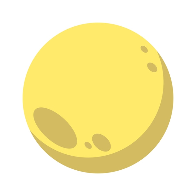 Icono de planeta amarillo ilustración vectorial