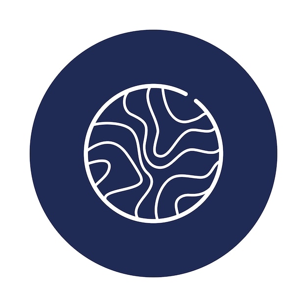 Icono de planeta para diseño gráfico y web