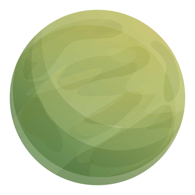 Icono de planeta espacial verde Icono vectorial de planeta espacio verde para el diseño web aislado sobre fondo blanco