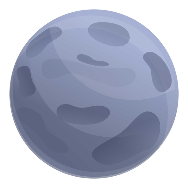 Icono de planeta de piedra de la luna Icono vectorial de planeta de pedra de la luna para el diseño web aislado en fondo blanco