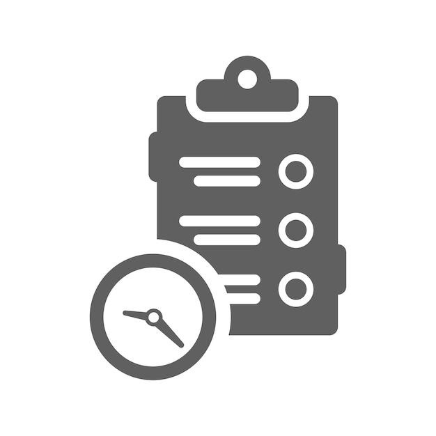 Ícono de planificación Gráficos vectoriales en gris