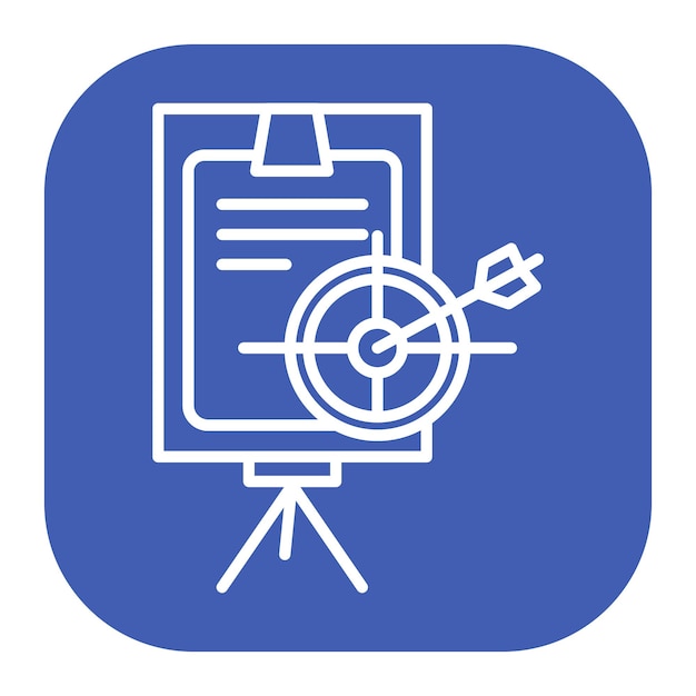 Icono de planificación de objetivos