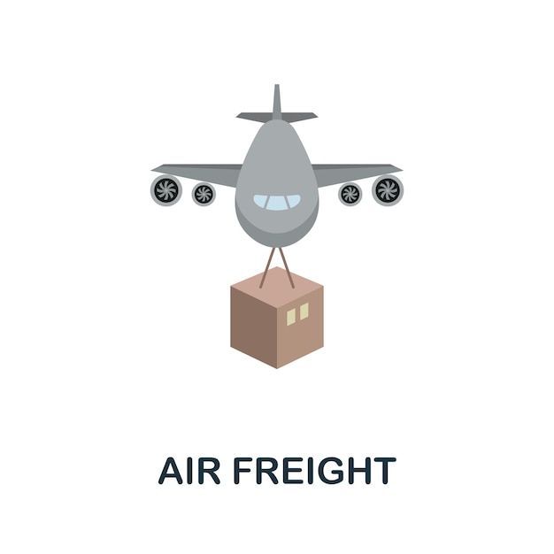 Icono plano de Air Freight Signo simple de la colección de logística Ilustración creativa del icono de Air Freight para infografías de diseño web y más