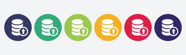 Icono plano de almacenamiento de datos