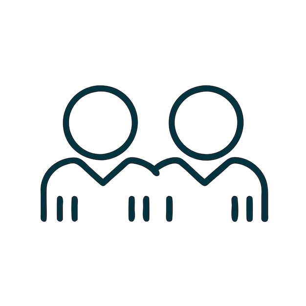 Icono plano de amigo Ilustración de capa vectorial transparente PNG