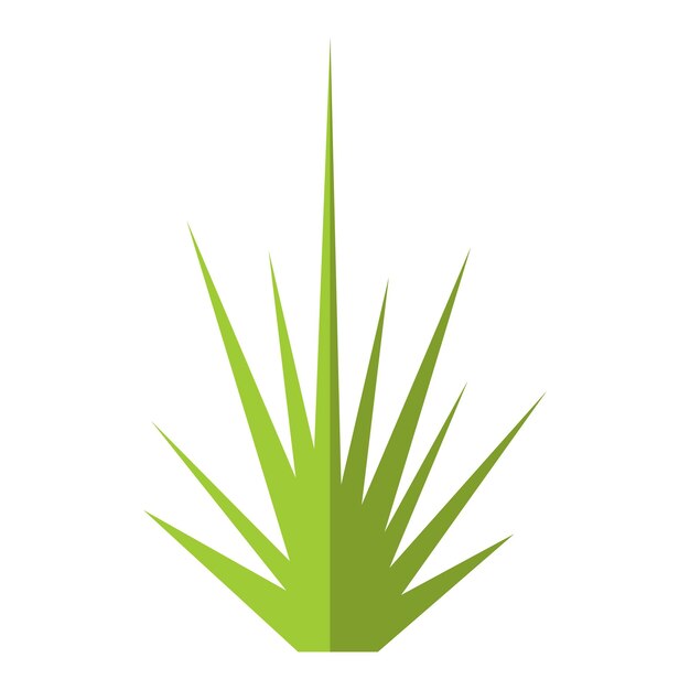 Icono plano de arbusto aislado sobre fondo blanco