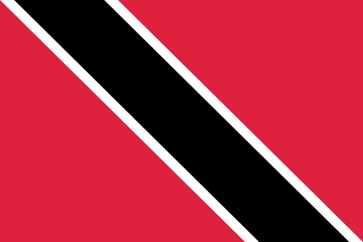 Vector icono plano de la bandera de trinidad insignia estatal de la nación en estilo plano en toda la página símbolo nacional en forma de ilustración vectorial