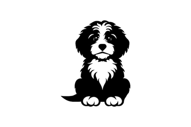 El icono plano de Bernedoodle