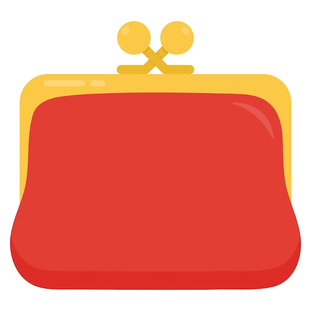 Icono plano del bolso aislado sobre fondo blanco