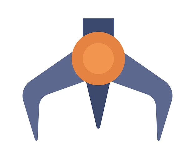Icono plano del brazo manipulador de la máquina