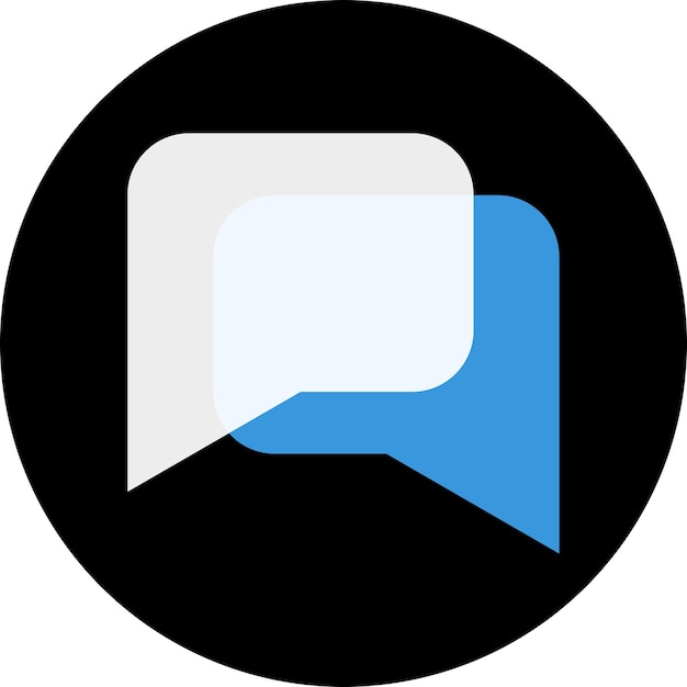 Icono plano de una burbuja de conversación