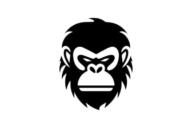 Icono plano de cabeza de mono