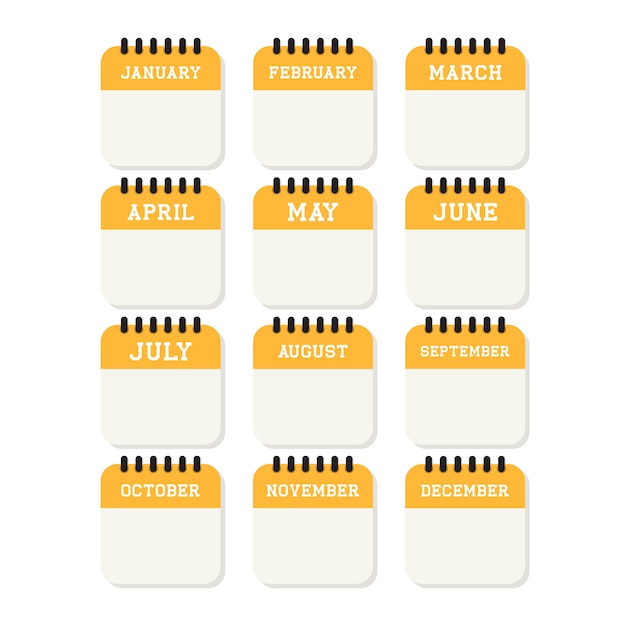 Icono plano calendario
